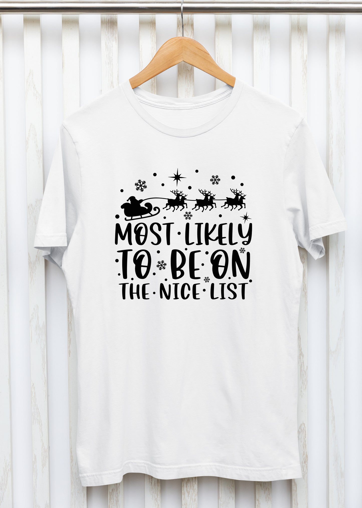 Marškinėliai "Most Likely to be on the nice list"