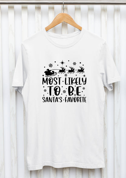 Marškinėliai "Most Likely to be santa's favorite"