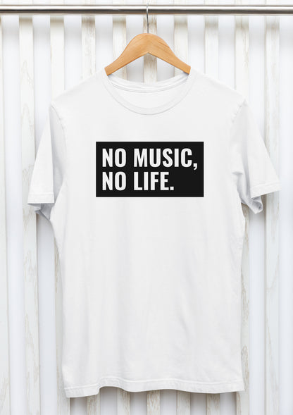 Marškinėliai "No music no life"