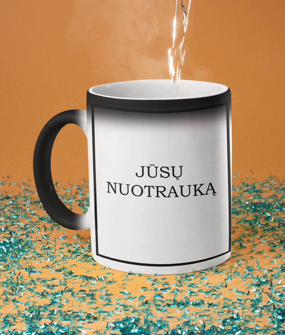 Magiškas puodelis su jūsų nuotrauką