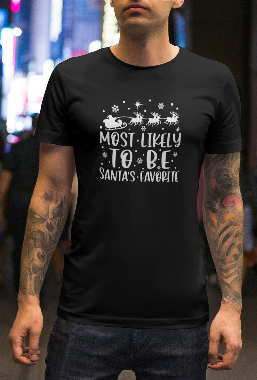 Marškinėliai "Most Likely to be santa's favorite"