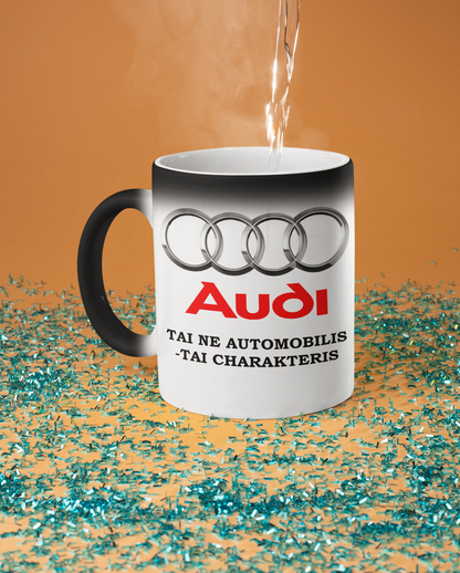 Puodelis "Audi tai ne automobilis - tai charakteris"