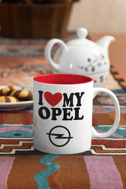 Puodelis "I Love my OPEL"