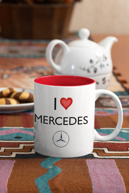 Puodelis "I Love Mercedes"