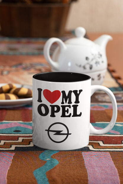 Puodelis "I Love my OPEL"