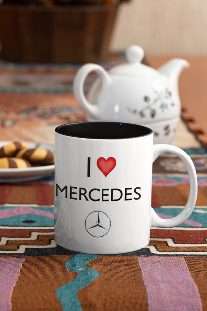 Puodelis "I Love Mercedes"