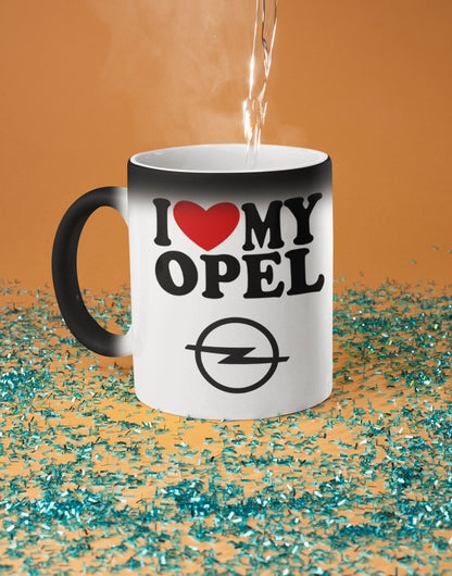 Puodelis "I Love my OPEL"