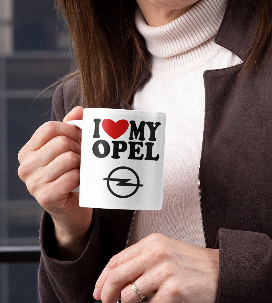 Puodelis "I love my opel"