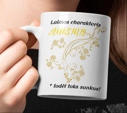 Puodelis "Auksinis charakteris"