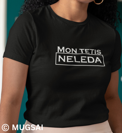 Marškinėliai " Mon tetis neleda"