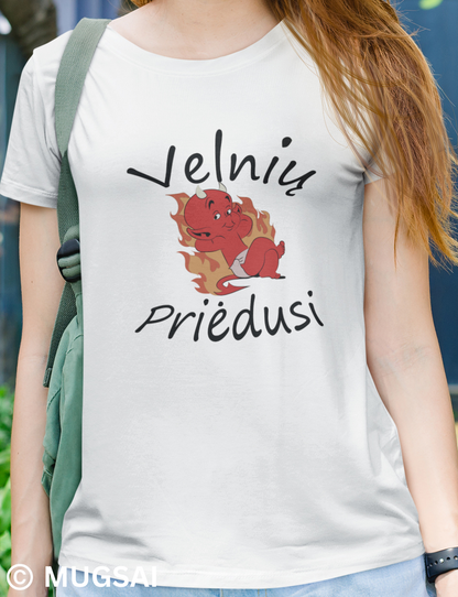 Marškinėliai "Velnių priėdusi"